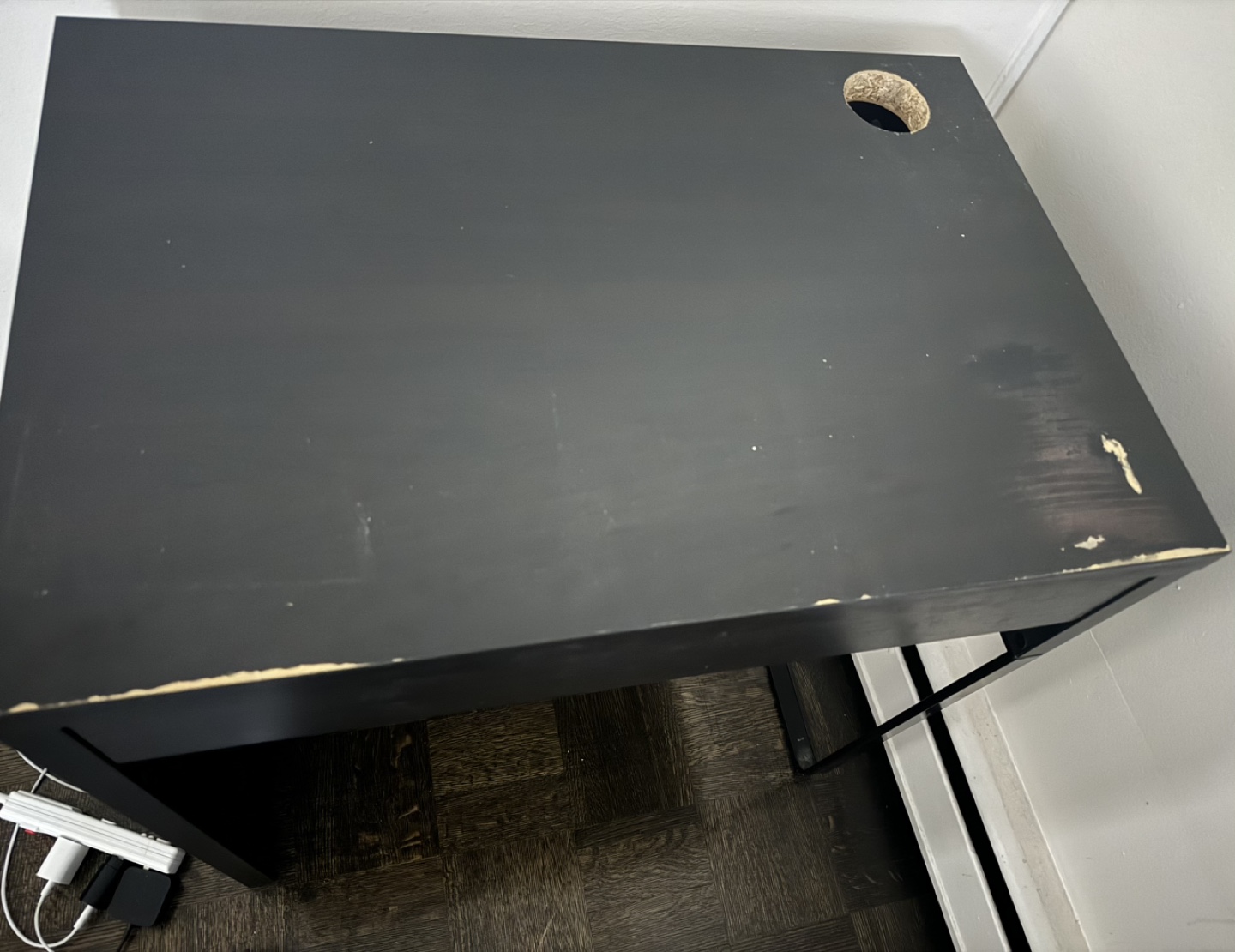 Black Desk with Drawer - photo 2