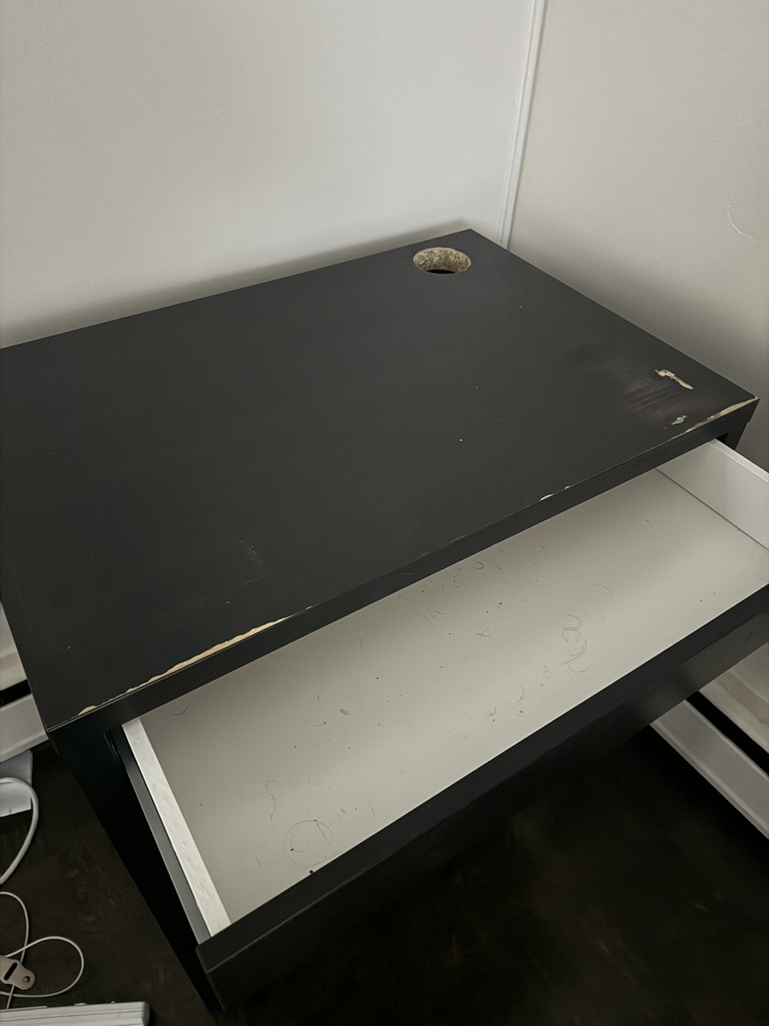 Black Desk with Drawer - photo 4