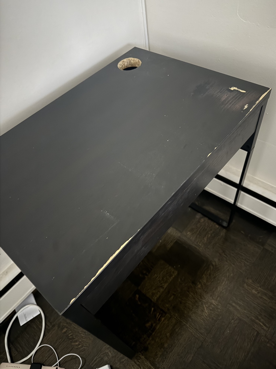 Black Desk with Drawer - photo 3