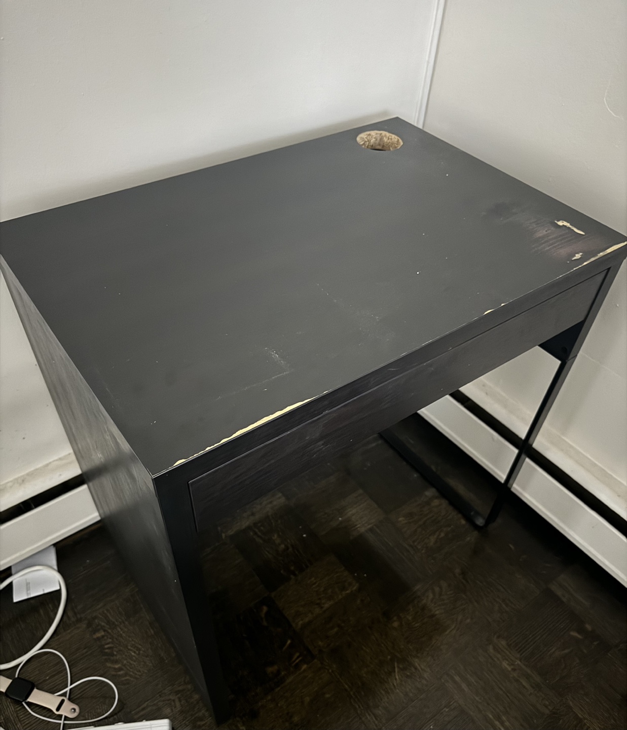Black Desk with Drawer