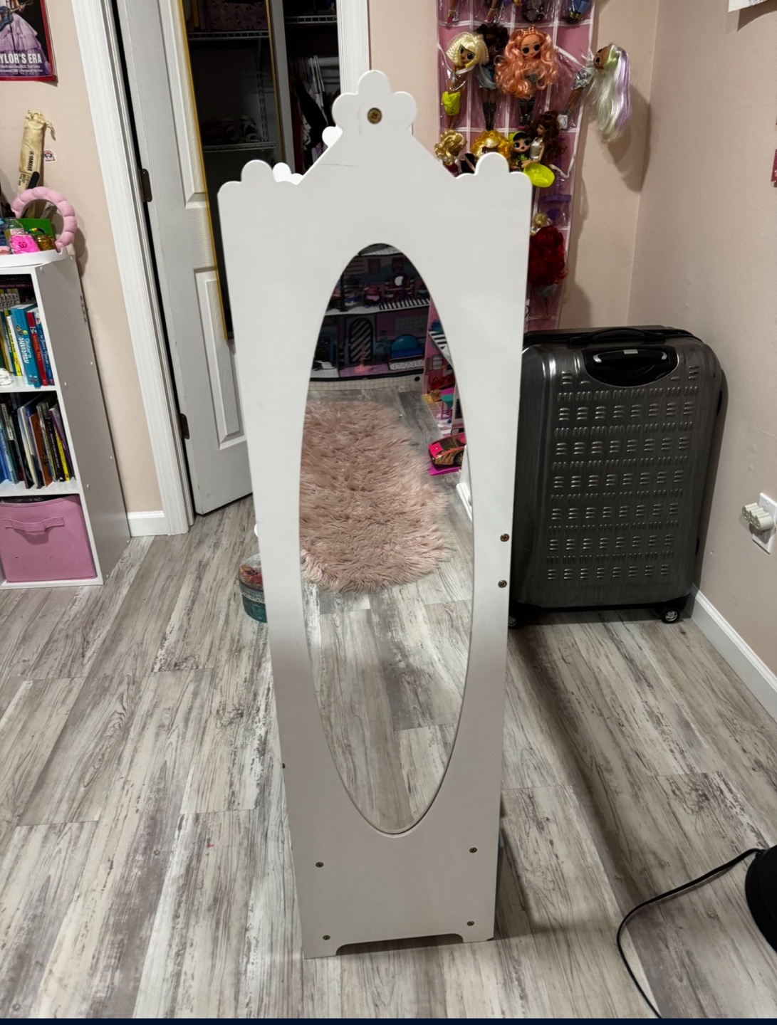 White Kids Dress Up Clothes Rack Stand with Mirror 🥕 - photo 3