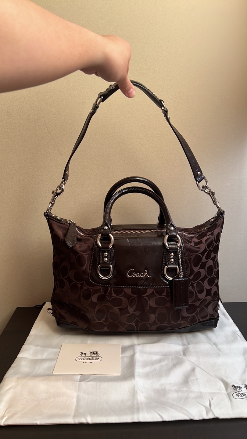 Coach Signature Brown Satchel Handbag - photo 2