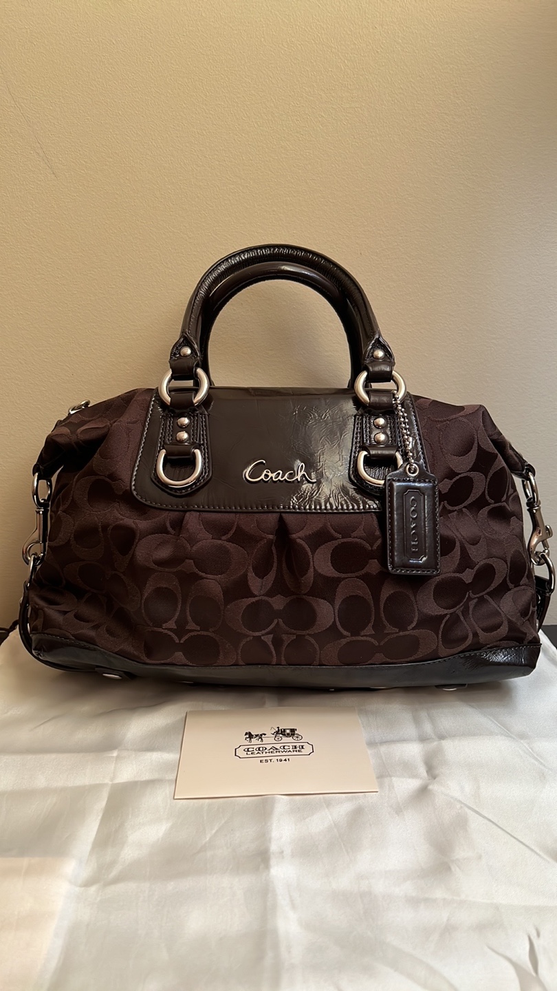 Coach Signature Brown Satchel Handbag - photo 4