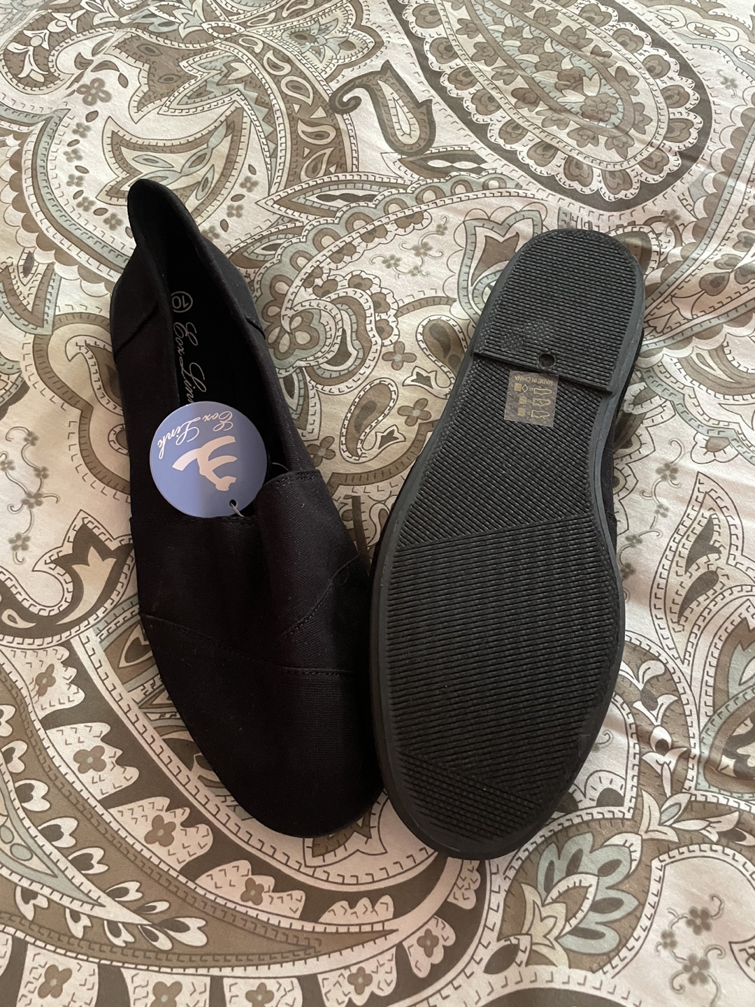 Black Canvas Slip-on Shoes