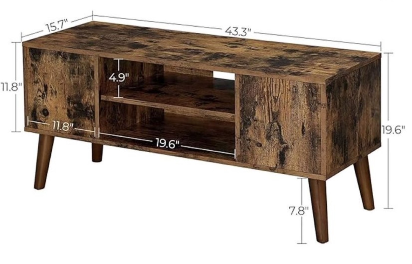 Rustic TV Stand with Storage - photo 2