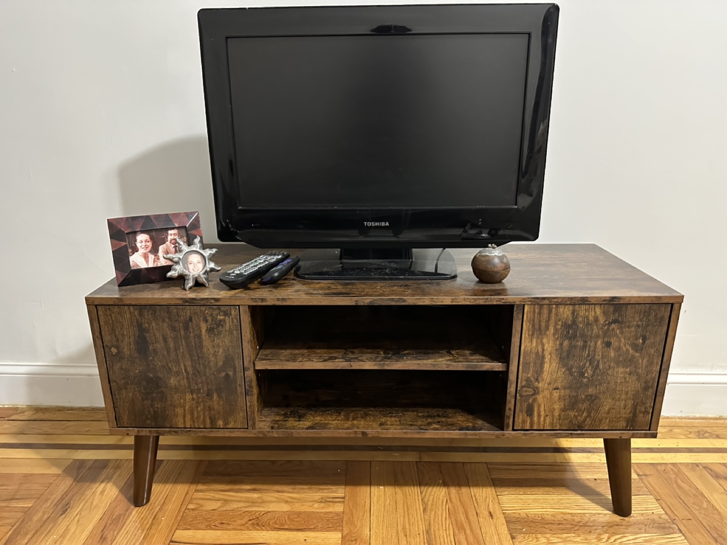 Rustic TV Stand with Storage