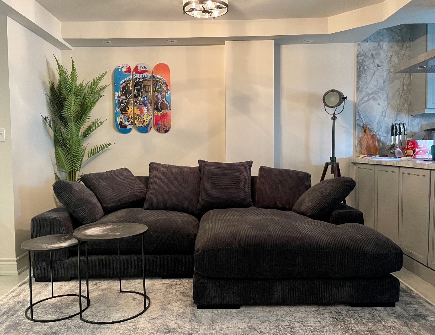Dark Grey Sectional Sofa *Moving Sale*