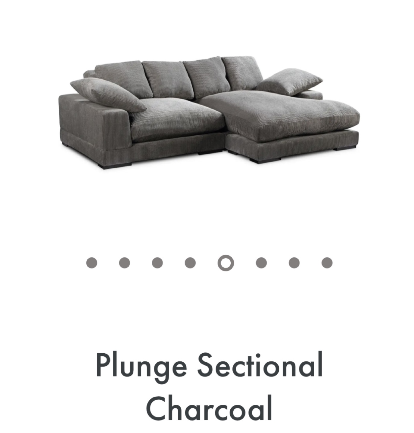 Dark Grey Sectional Sofa *Moving Sale* - photo 3