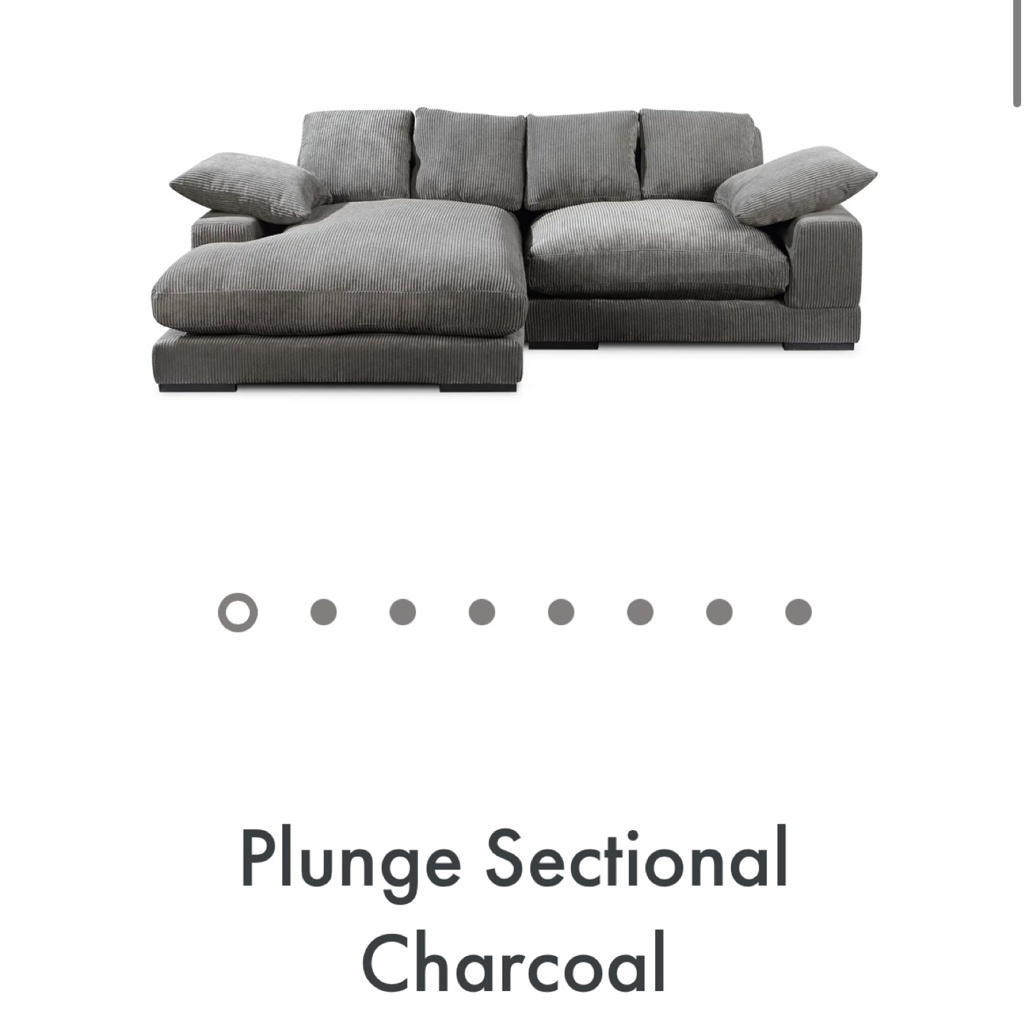 Dark Grey Sectional Sofa *Moving Sale* - photo 2