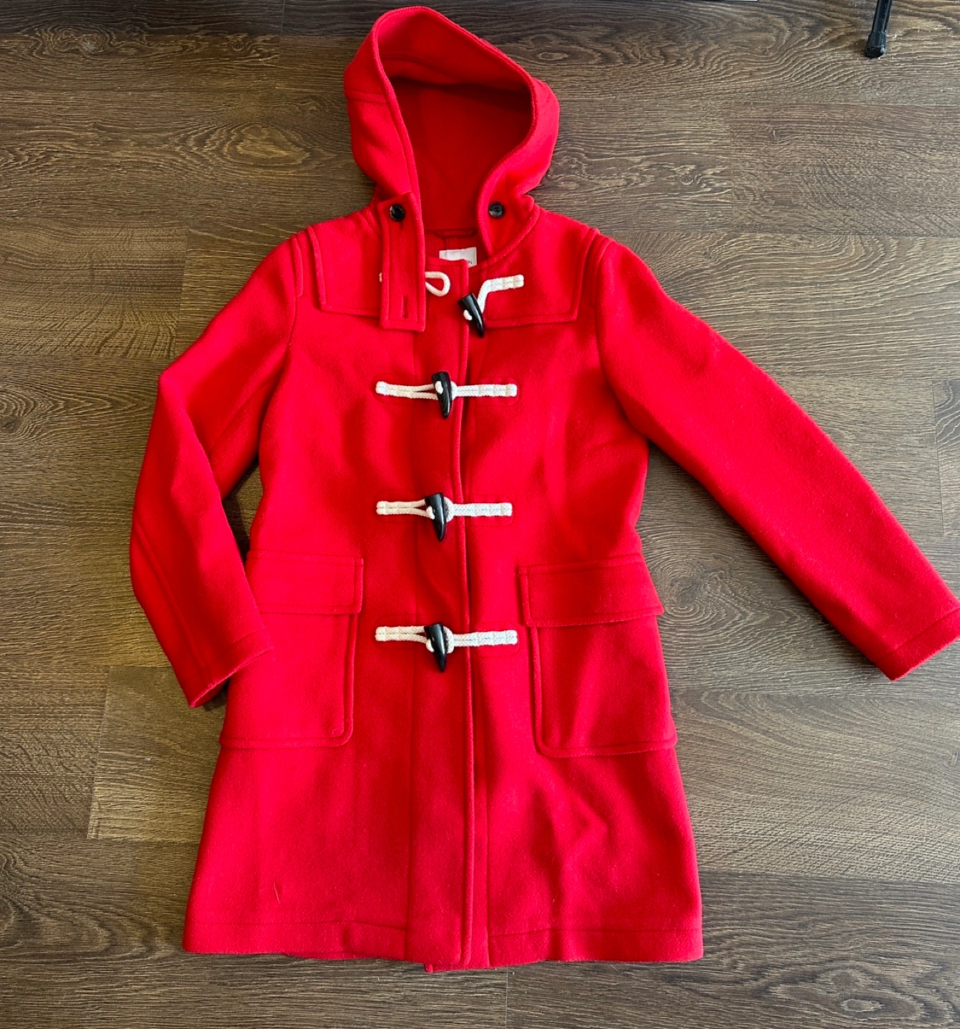 Anderson x Uniqlo Red Hooded Duffle Coat Size XS Karrot