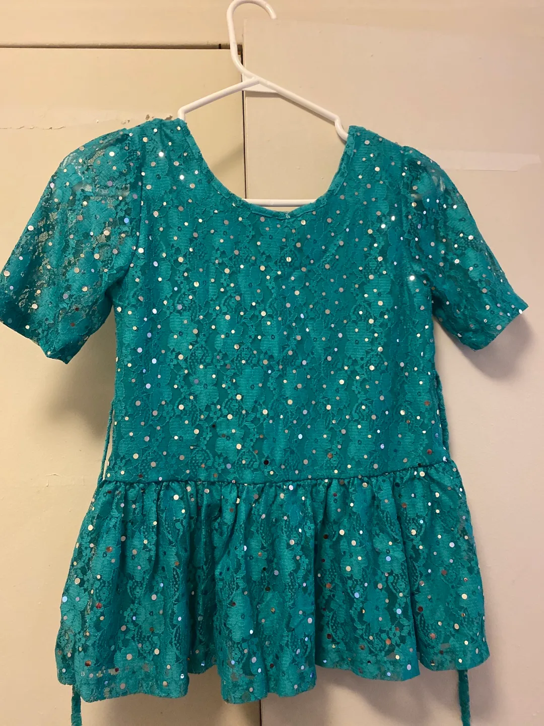 Teal Lace Top with Sequins - Size 10 image indicator(2)