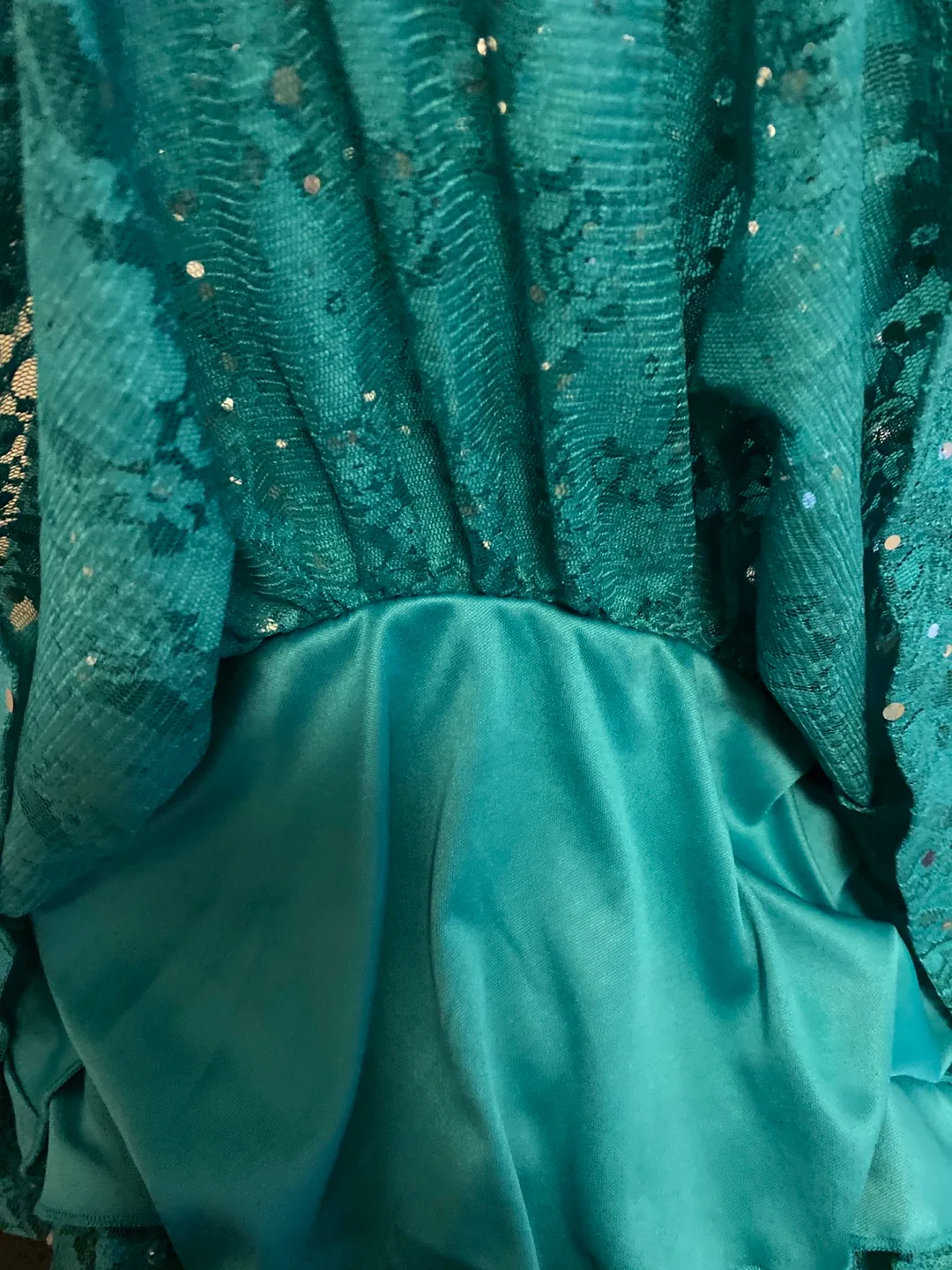 Teal Lace Top with Sequins - Size 10 image indicator(4)