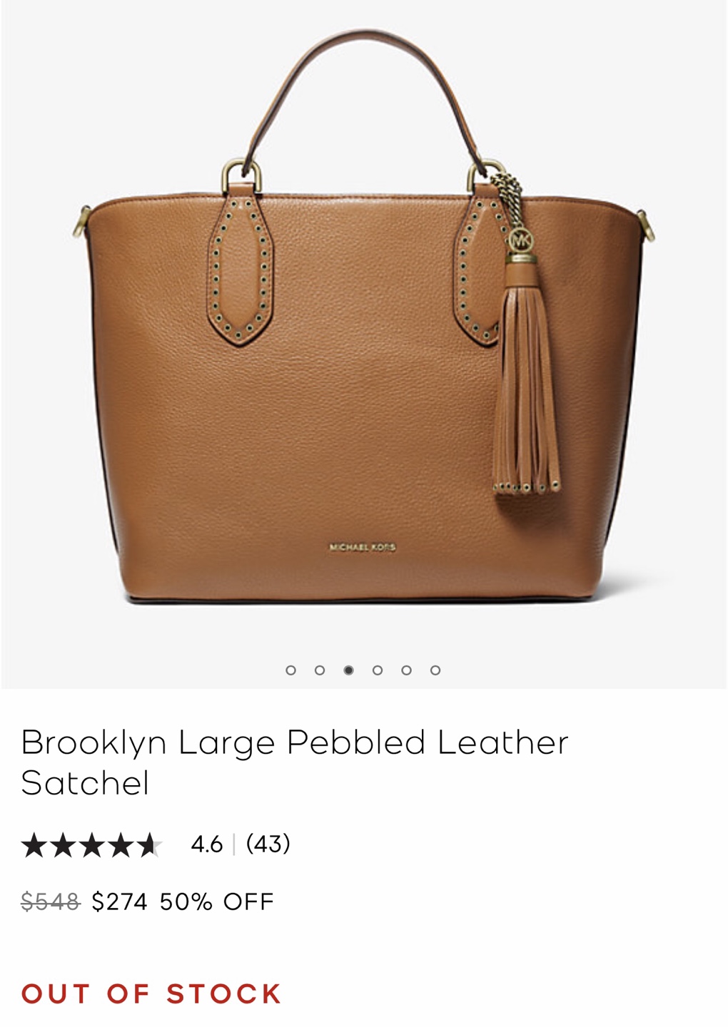 Michael Kors Brooklyn Large Pebbled Leather Satchel - photo 2