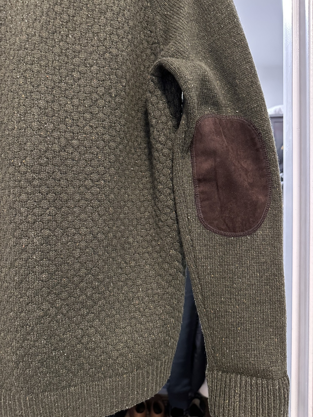 Frank & Oak Olive Green Textured Knit Cardigan - photo 5