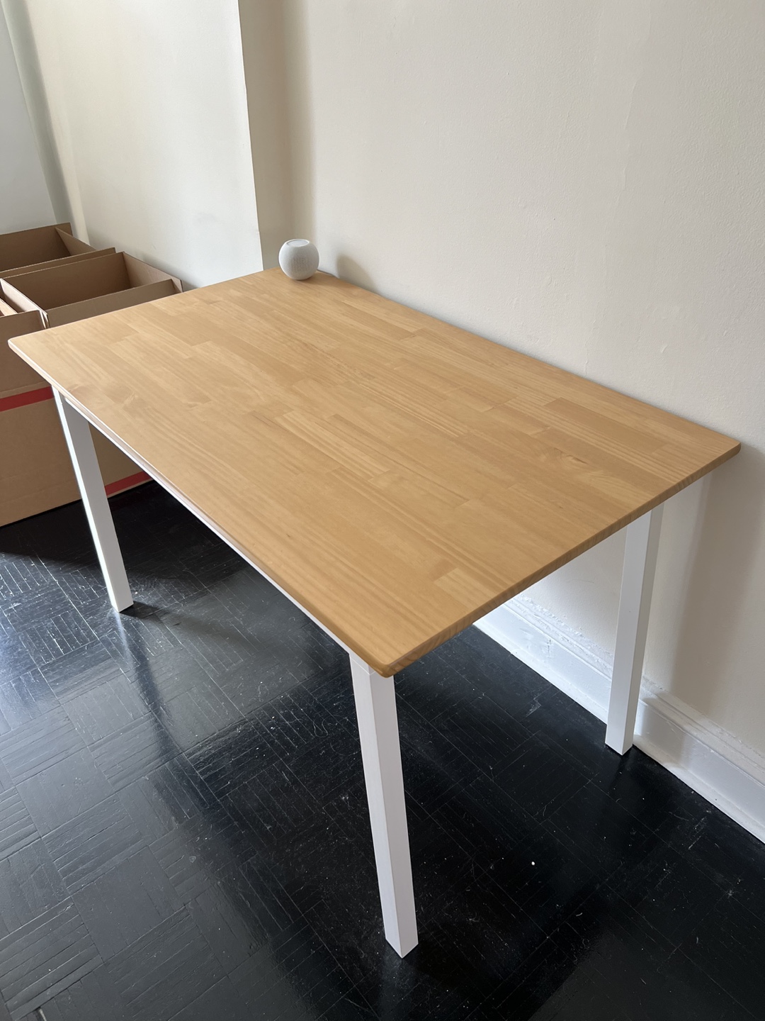 White and Wood IKEA Table - photo 2
