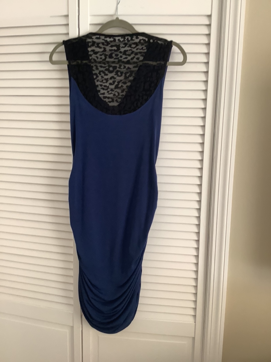 Blue and Black Sleeveless Dress - photo 2