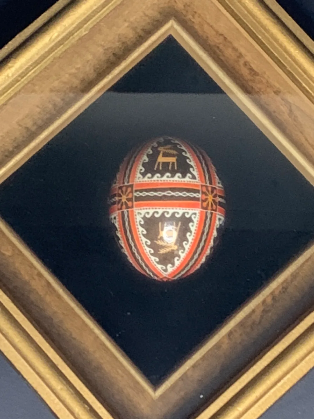 Framed Ukrainian Decorated Egg thumbnail