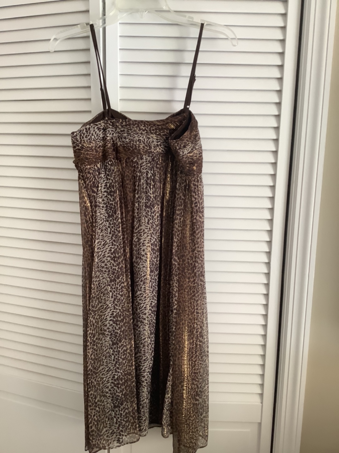 Brown and Gold Animal Print Dress - photo 2