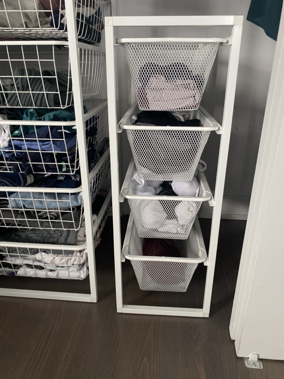 IKEA Jonaxel White Wire Closet Organizer - photo 2