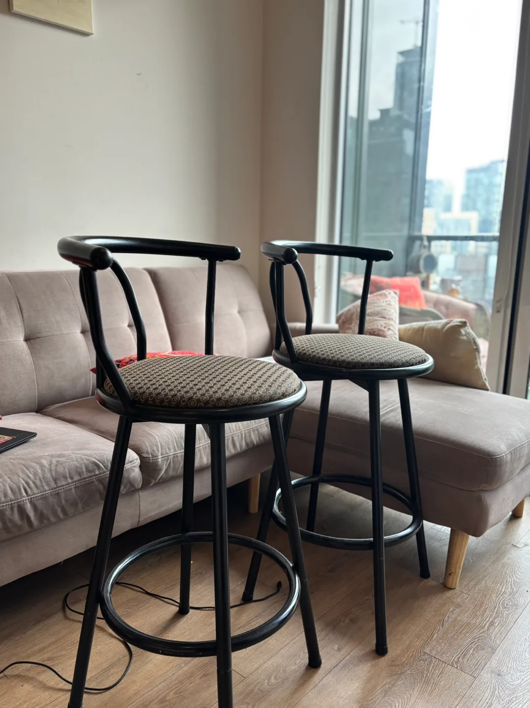 Set of 2 Vintage Bar Stools
