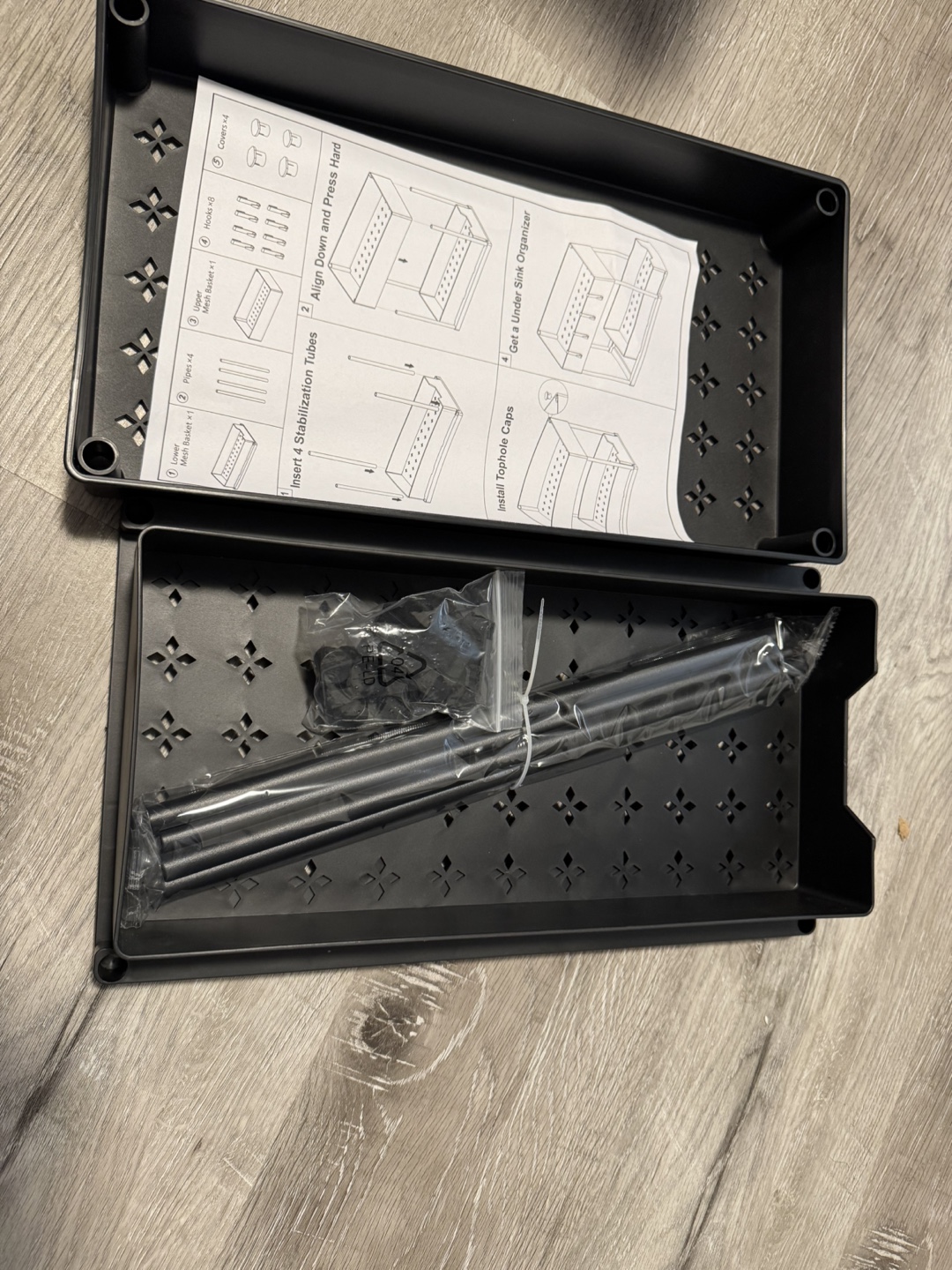 Two tier under sink organizer (1 set)