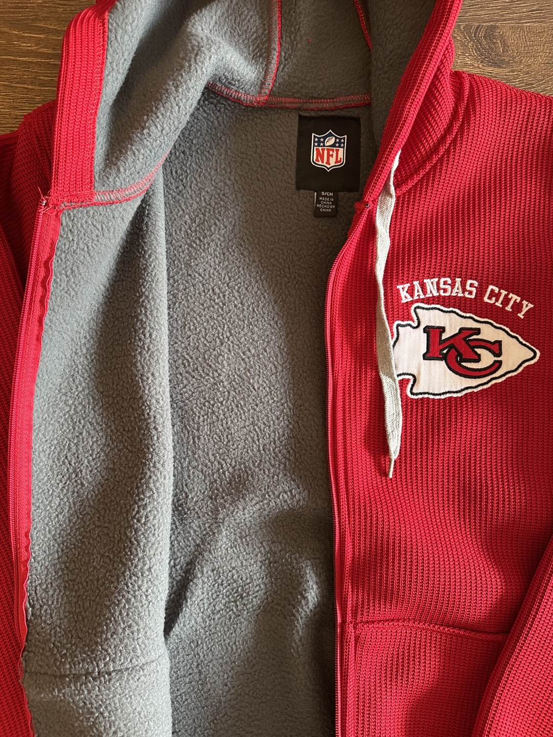 Kansas City Chiefs Red Zip Up Hoodie - photo 3