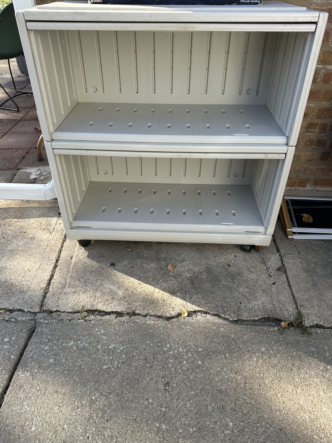 White Plastic Storage Cabinet - photo 2