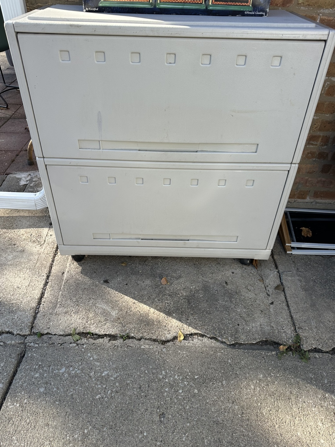 White Plastic Storage Cabinet