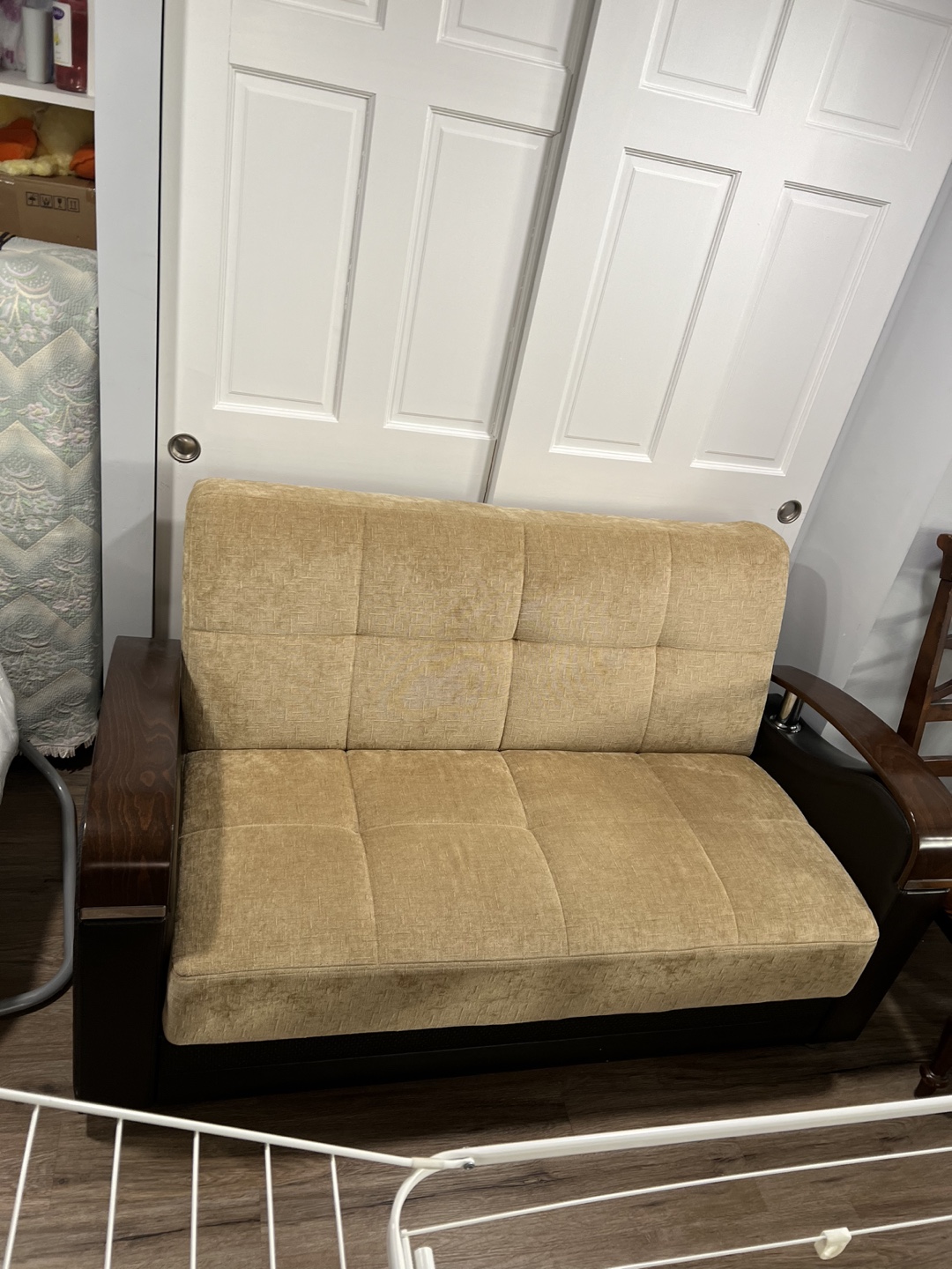 Tan Futon Sofa Bed - photo 3