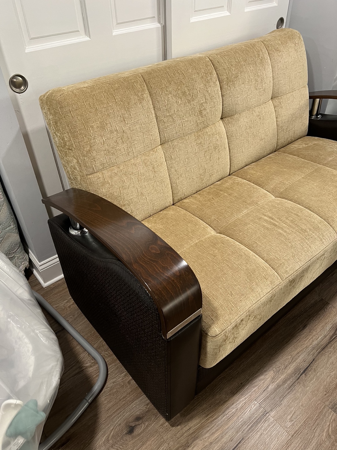 Tan Futon Sofa Bed