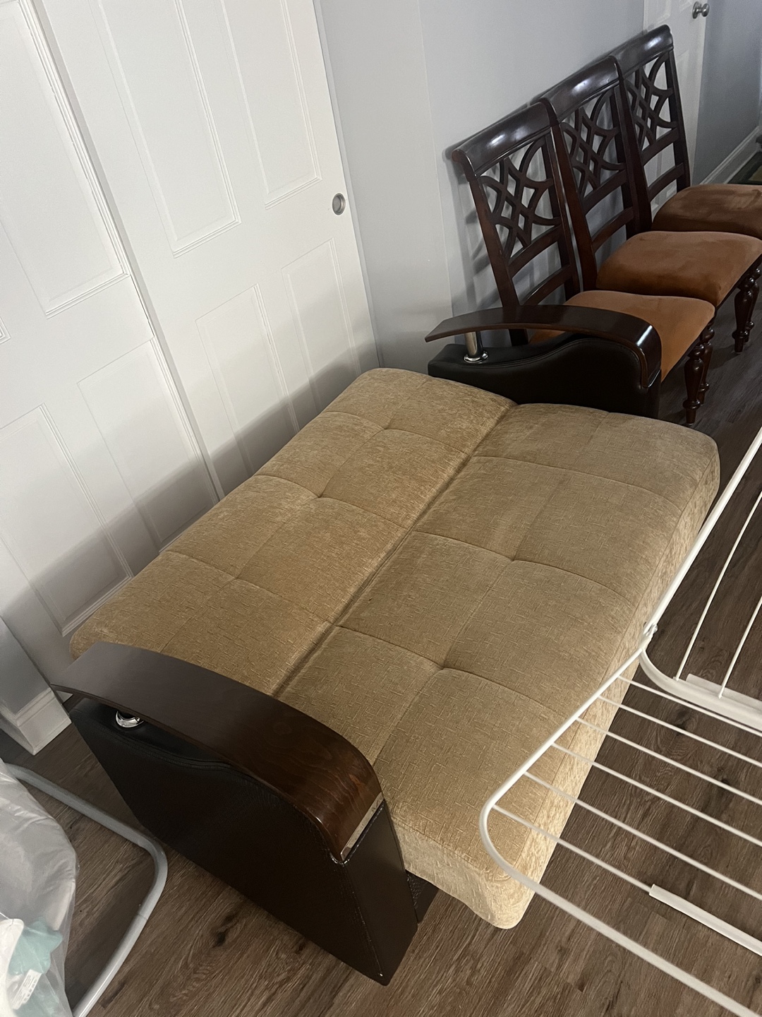 Tan Futon Sofa Bed - photo 5