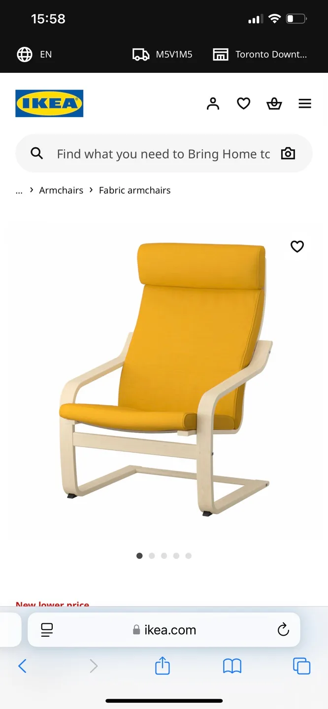 2 IKEA POÄNG Armchairs thumbnail