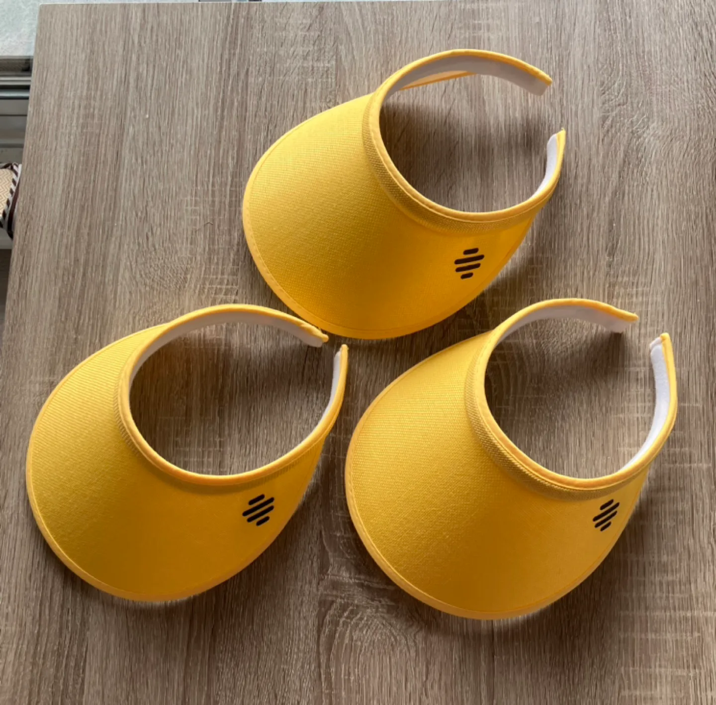 3x Yellow fashion topless cap/hat (new) image indicator(2)