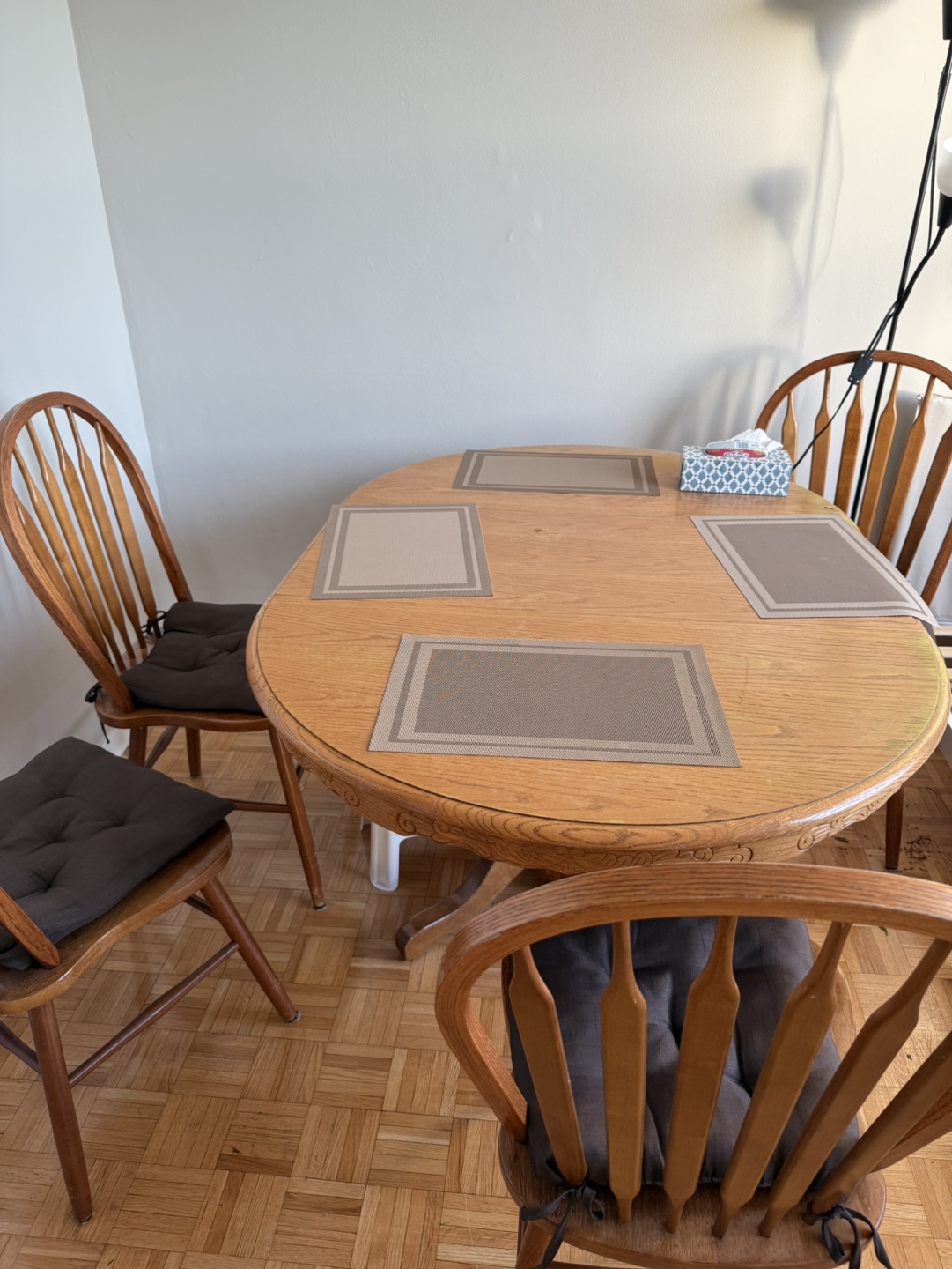 Wooden Dining Table Set with 4 Chairs - photo 4