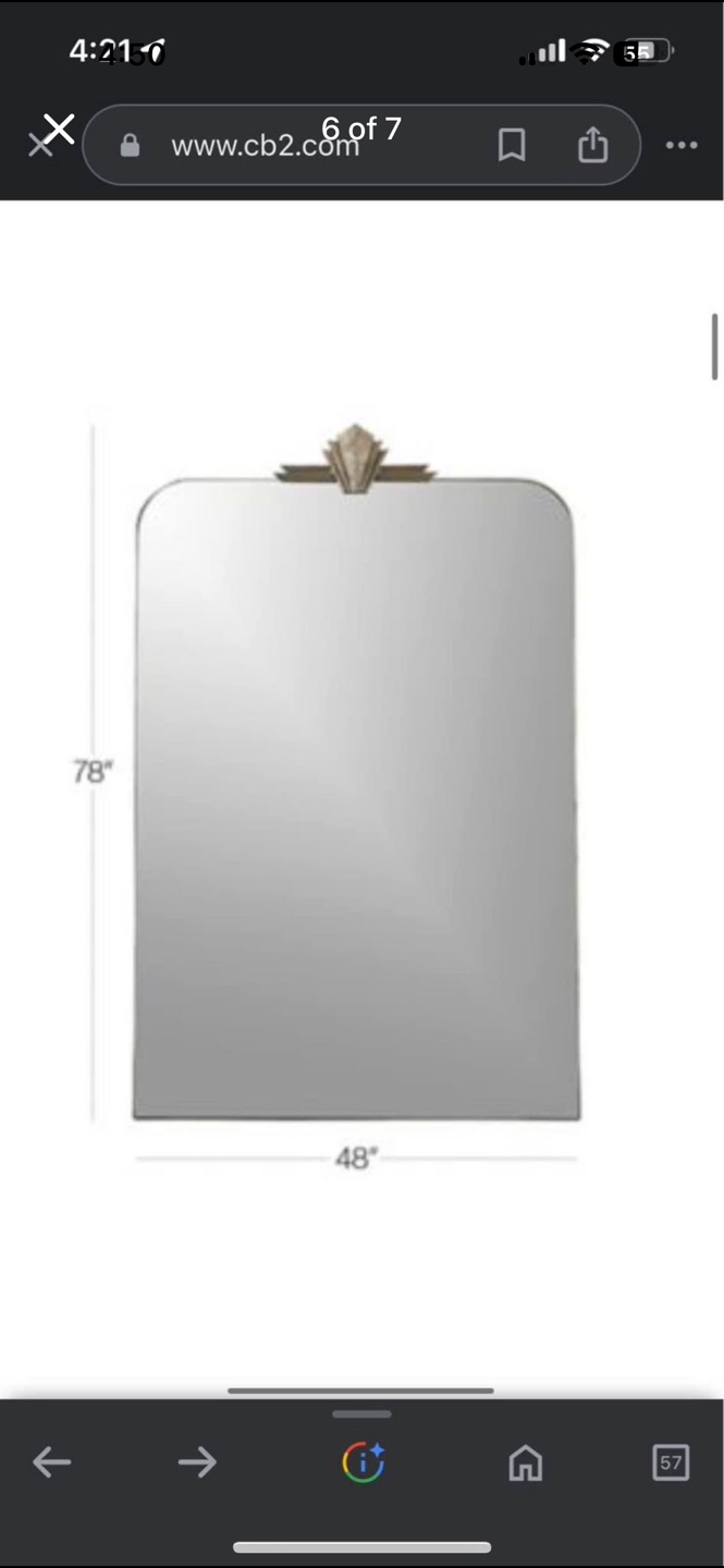 CB2 Nouveau Modern Full-Length Floor Mirror - photo 2