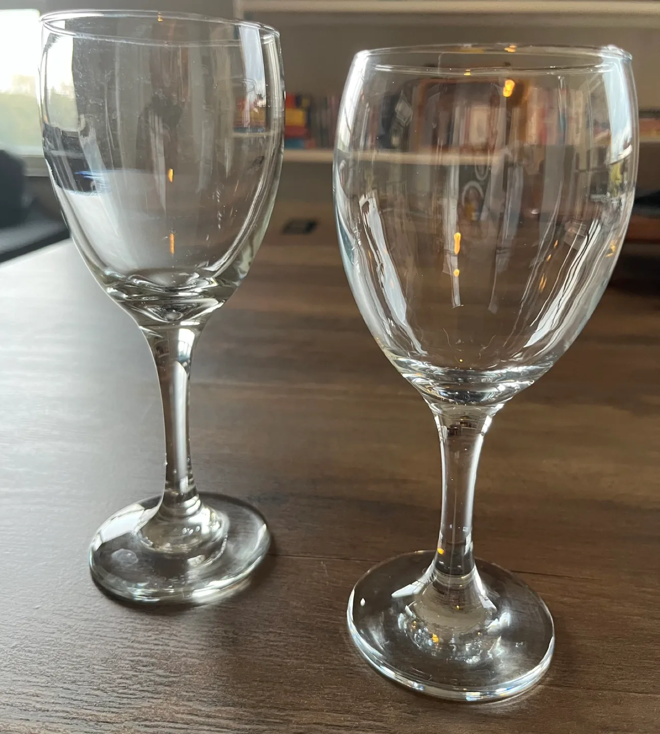Freecycle Set of 2 Wine Glasses. His & hers. thumbnail