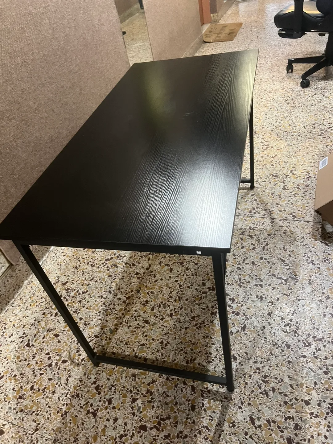 Black Desk with Metal Legs thumbnail