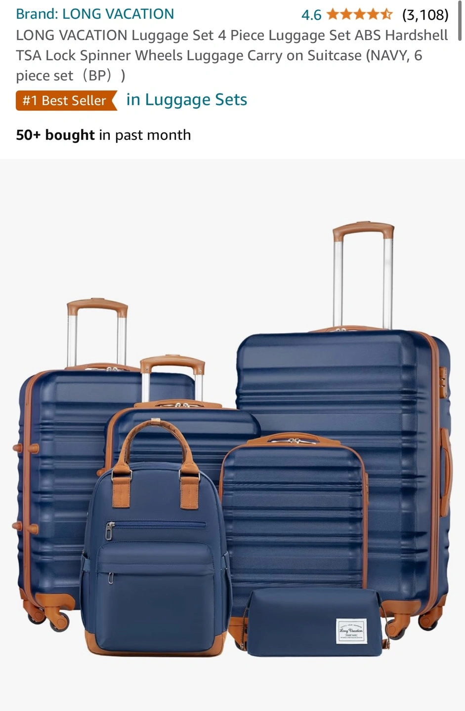 Long Vacation Luggage Piece Suitcase Set Long Vacation Luggage Set