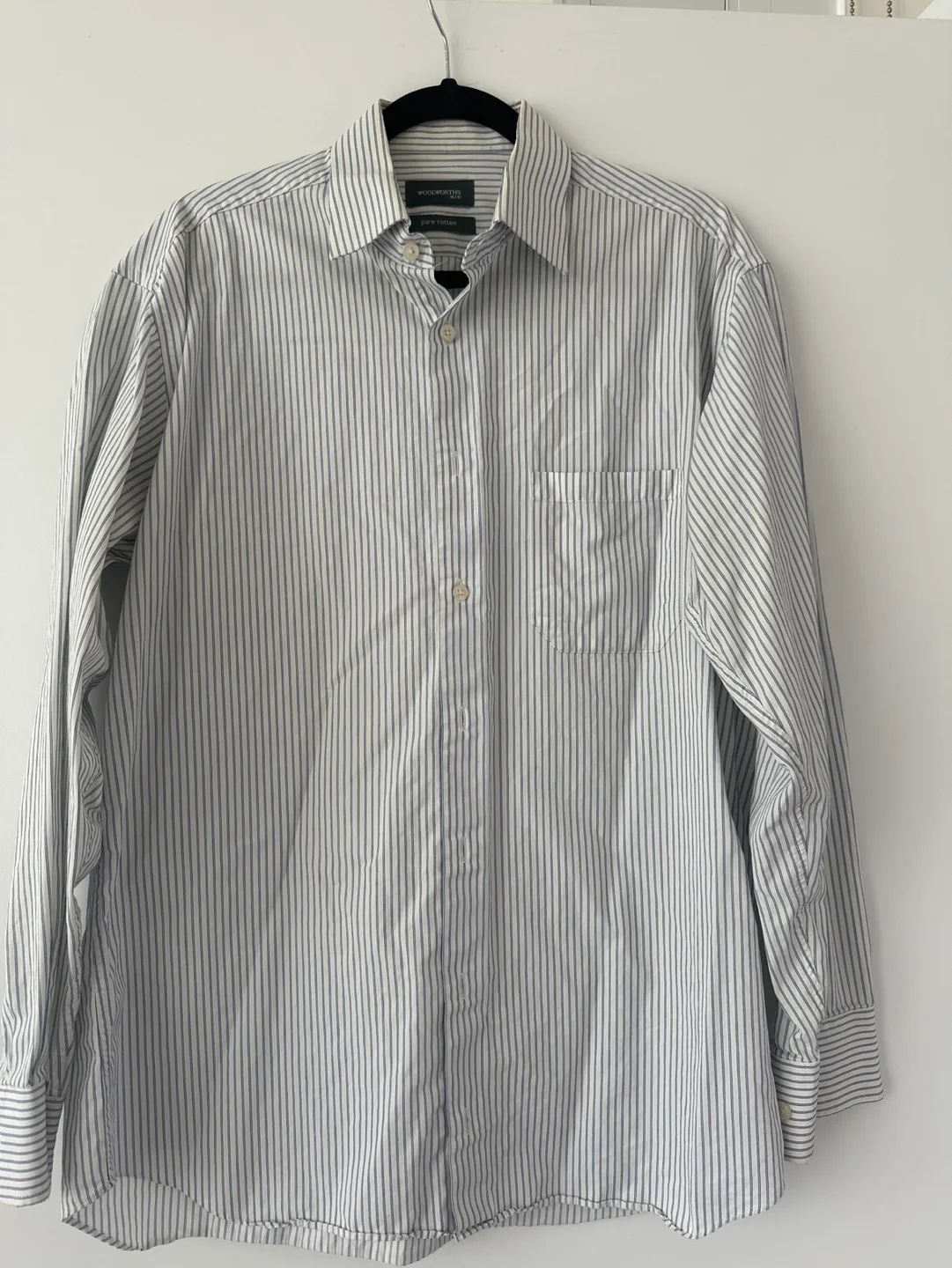 Woolworths Men's Striped Dress Shirt #freecycle thumbnail