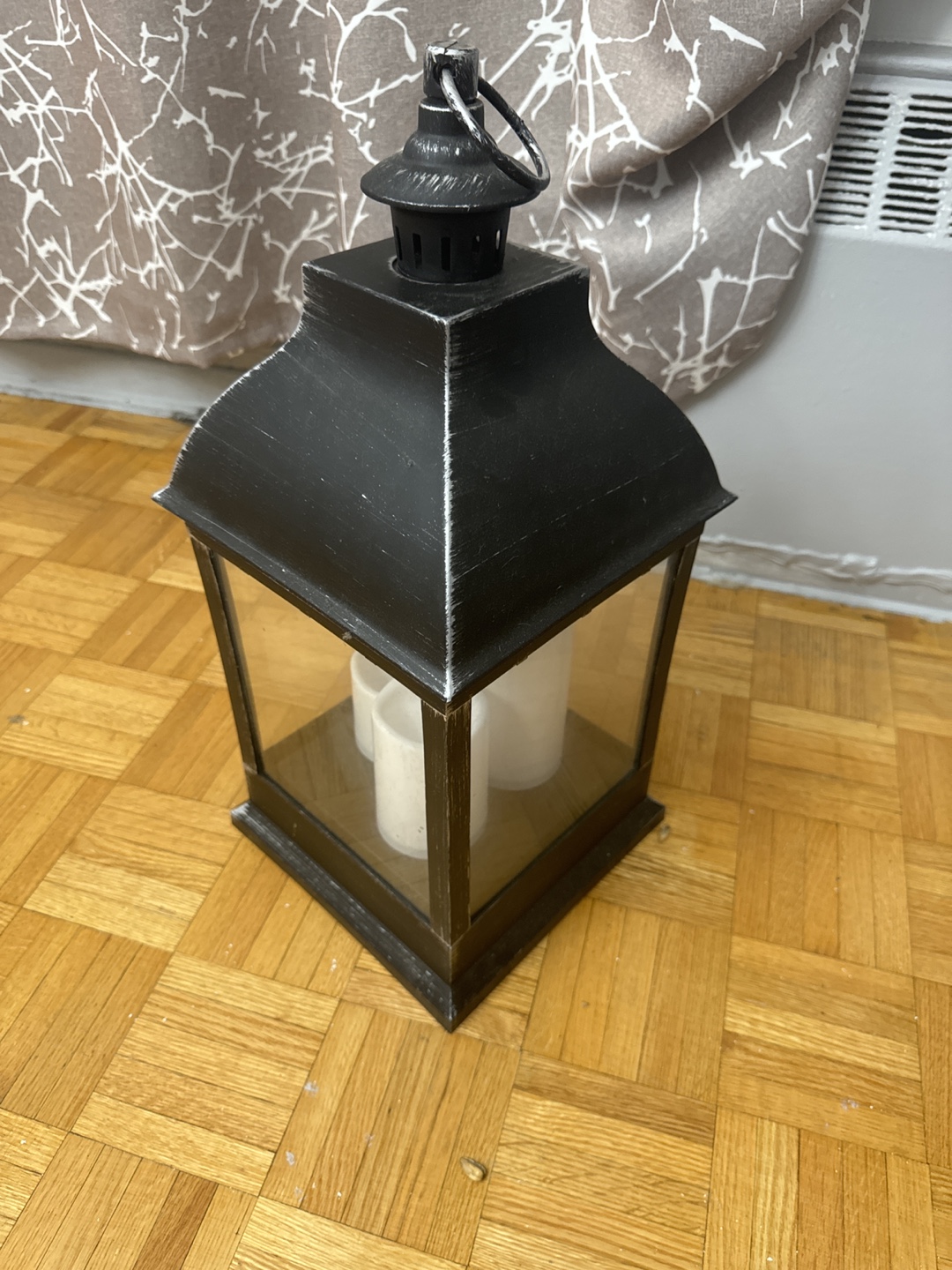 Black Metal Lantern with LED Candles - photo 2