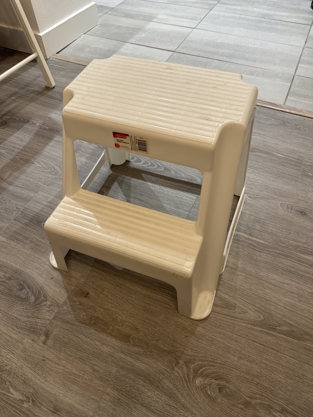 White Plastic Step Stool