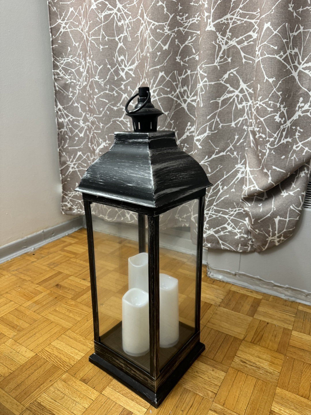 Black Metal Candle Lantern - photo 2