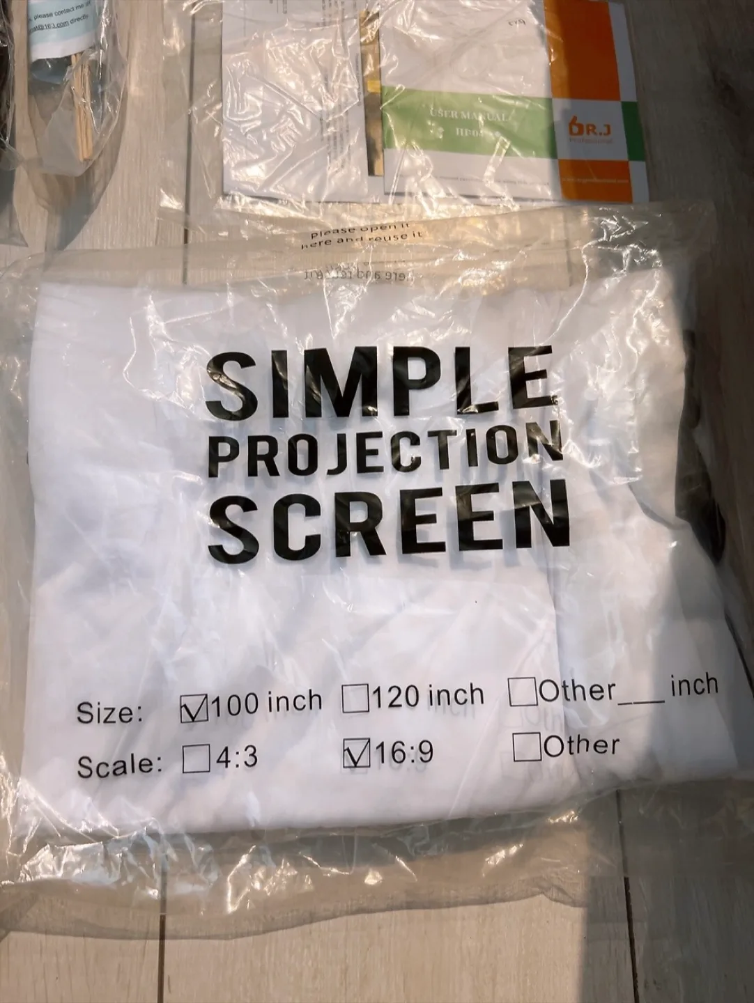 🥕Open box🥕 DRJ Upgrade 7500Lumens Mini Projector with Screen image indicator(6)