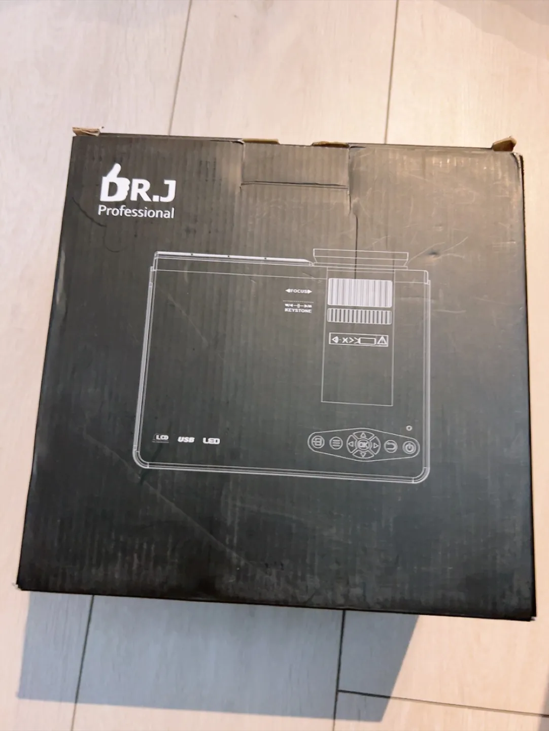 🥕Open box🥕 DRJ Upgrade 7500Lumens Mini Projector with Screen image indicator(7)