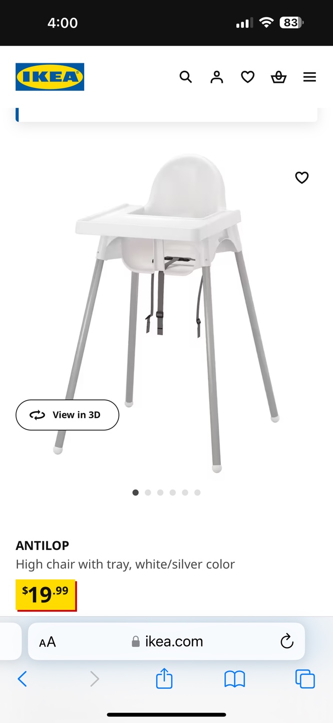 IKEA Antilop High Chair with Tray - photo 2