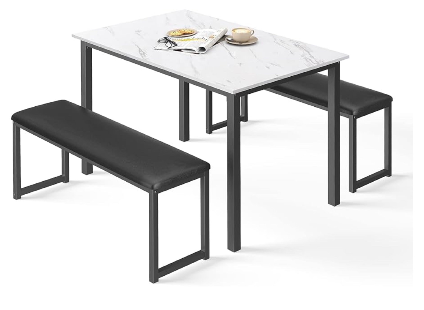 Dining Table Set with Benches