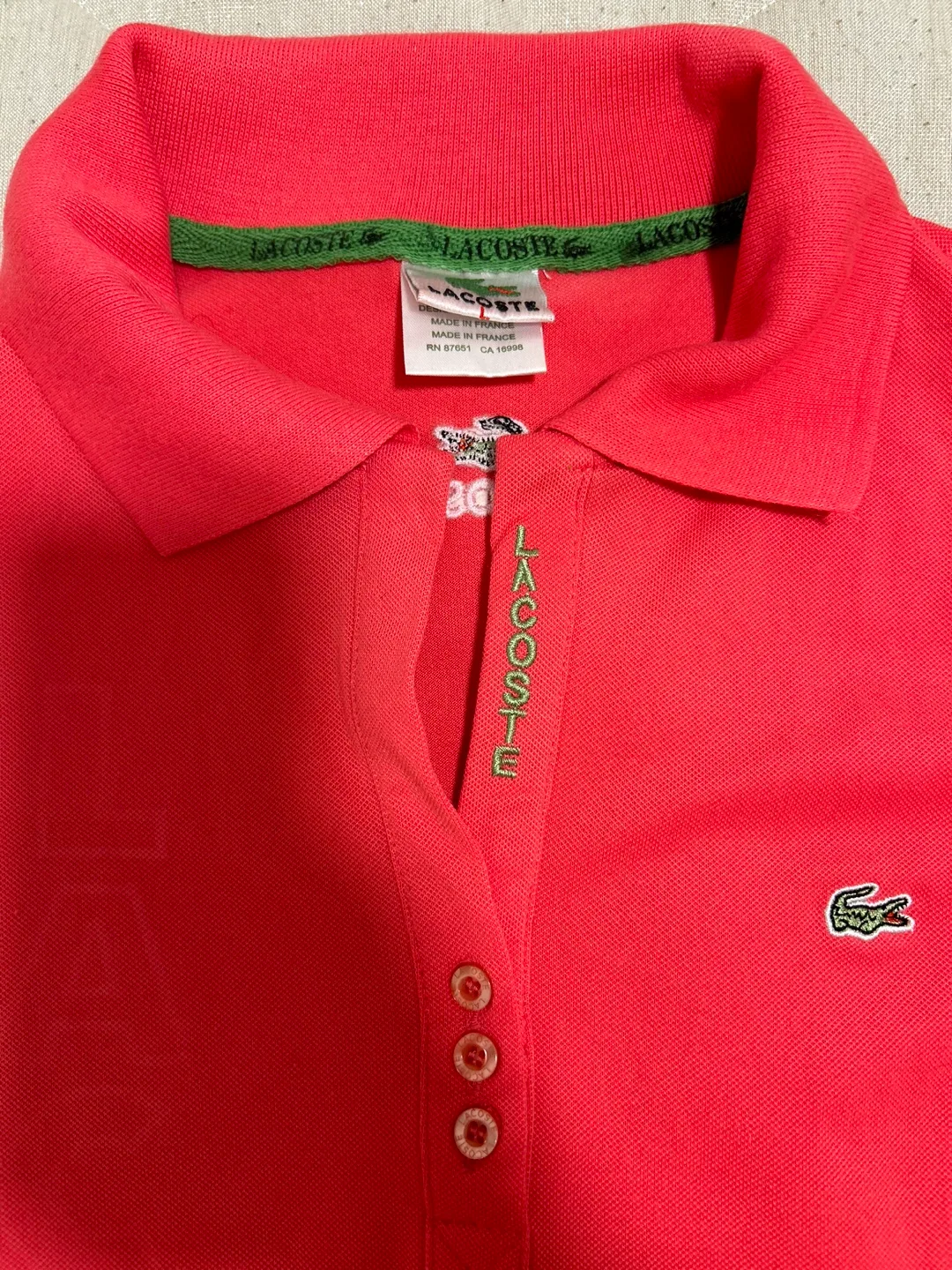 Lacoste Pink Polo Shirt Girls image indicator(3)