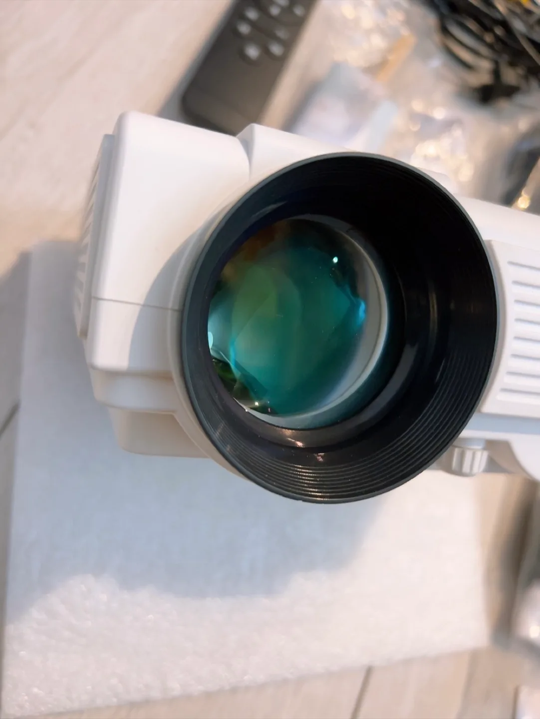 🥕Open box🥕 DRJ Upgrade 7500Lumens Mini Projector with Screen image indicator(4)