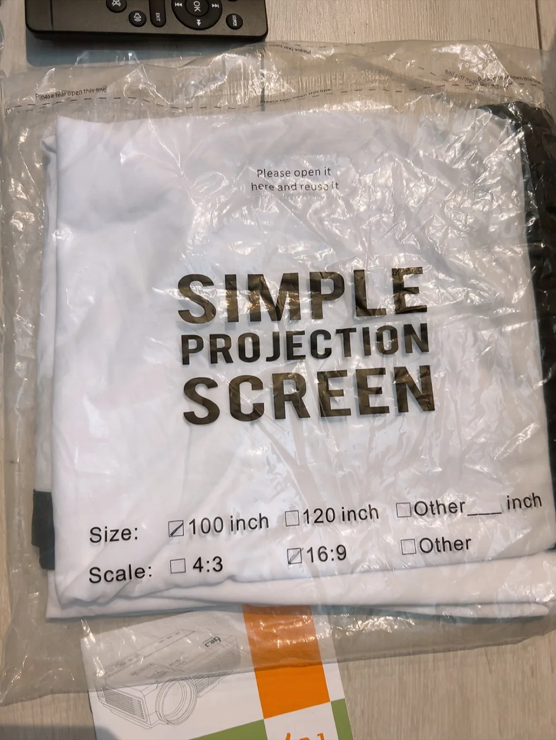 🥕Open box🥕 DRJ Upgrade 7500Lumens Mini Projector with Screen image indicator(6)