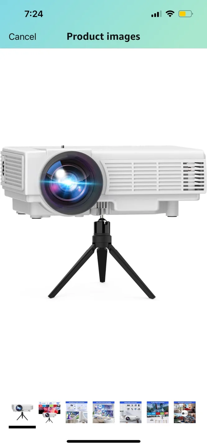 🥕Open box🥕 DRJ Upgrade 7500Lumens Mini Projector with Screen thumbnail